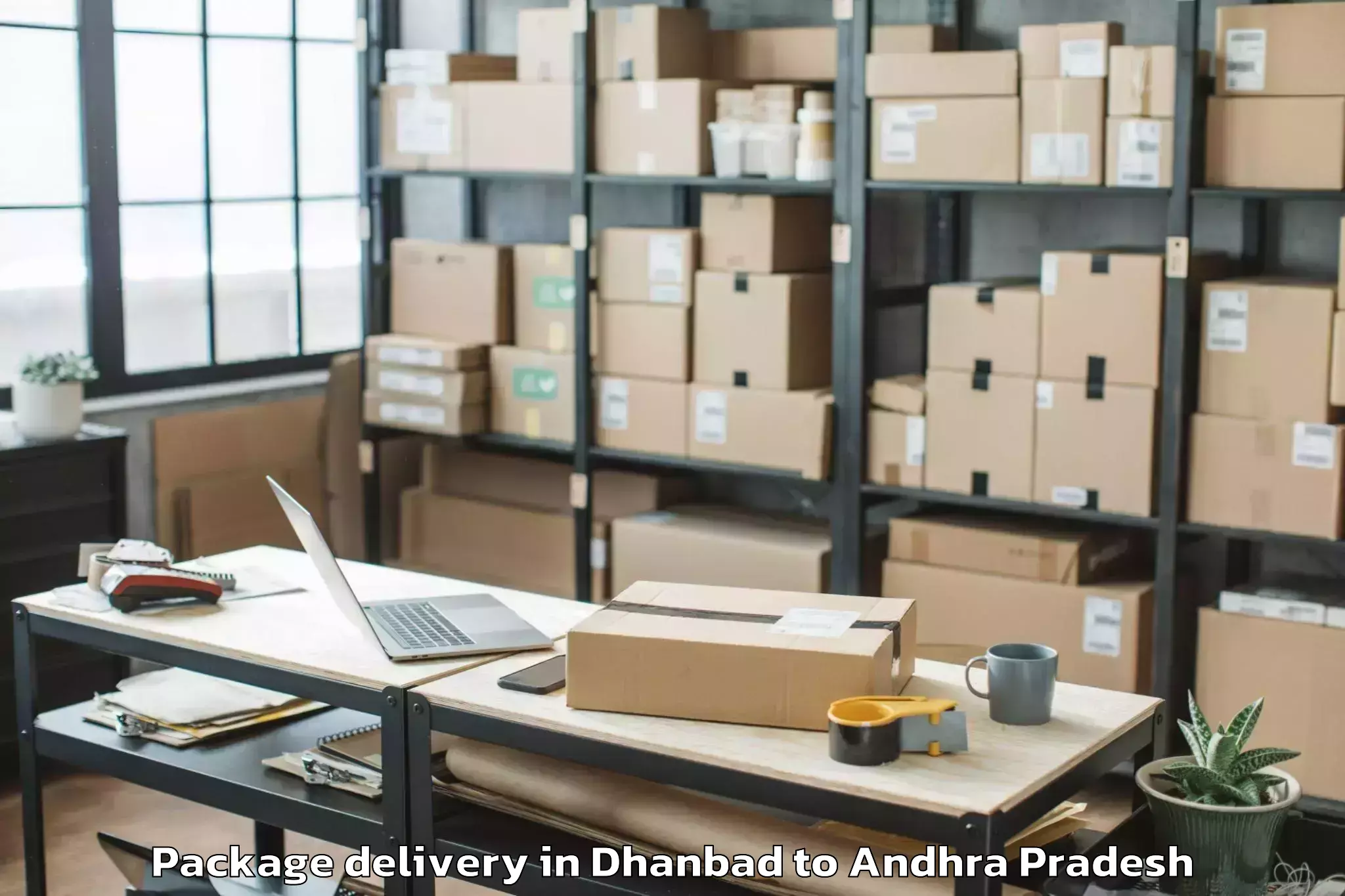 Easy Dhanbad to Bellamkonda Package Delivery Booking